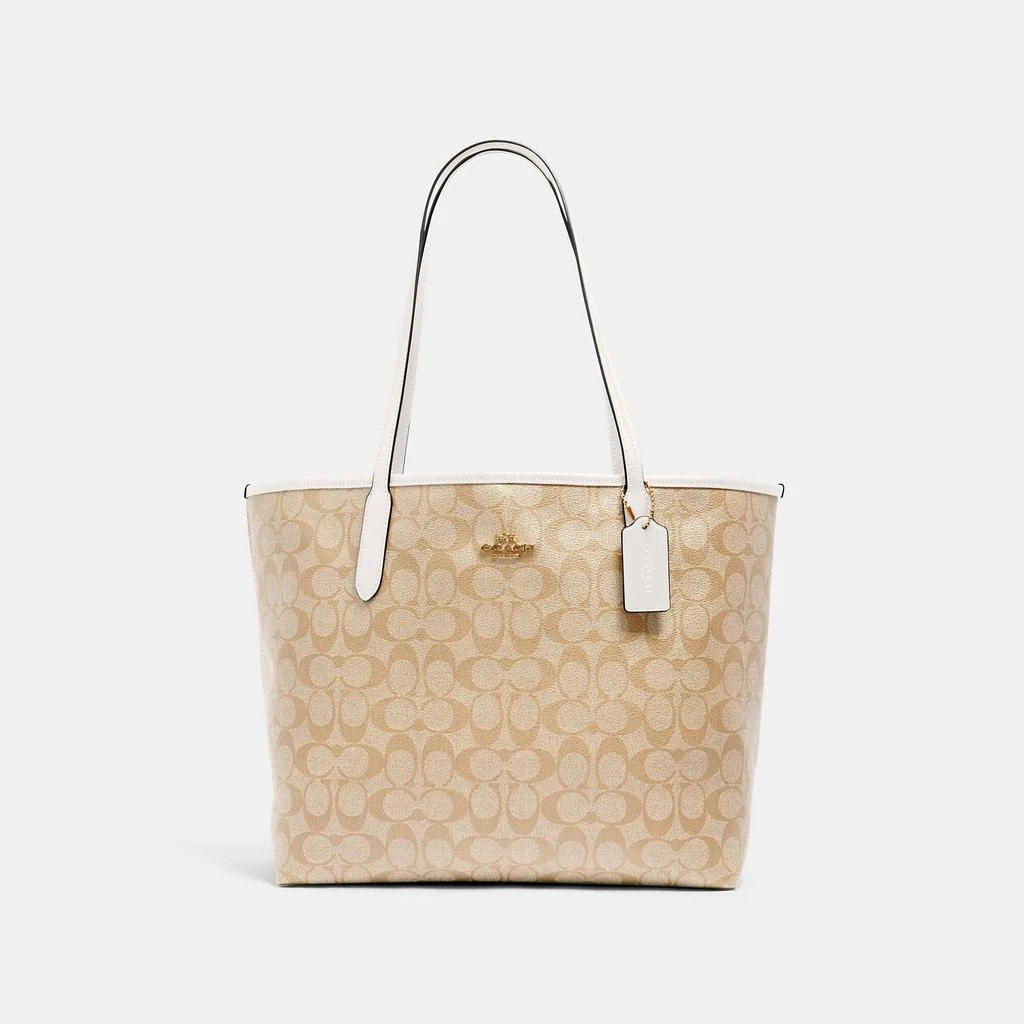 Coach Coach Outlet City Tote In Signature Canvas 4