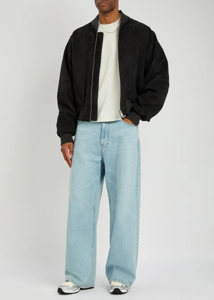 Entire Studios Raglan padded suede bomber jacket 4