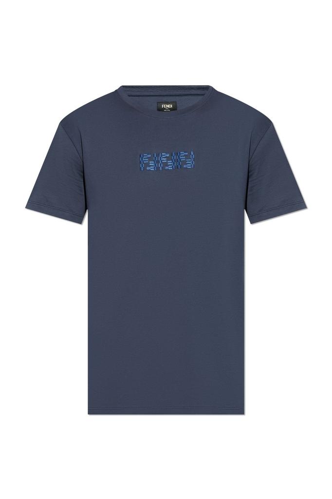 【送料&関税込】Fendi Crest Embroidered Crewneck T-shirt Fendi Crest Embroidered Crewneck T-Shirt – Cettire