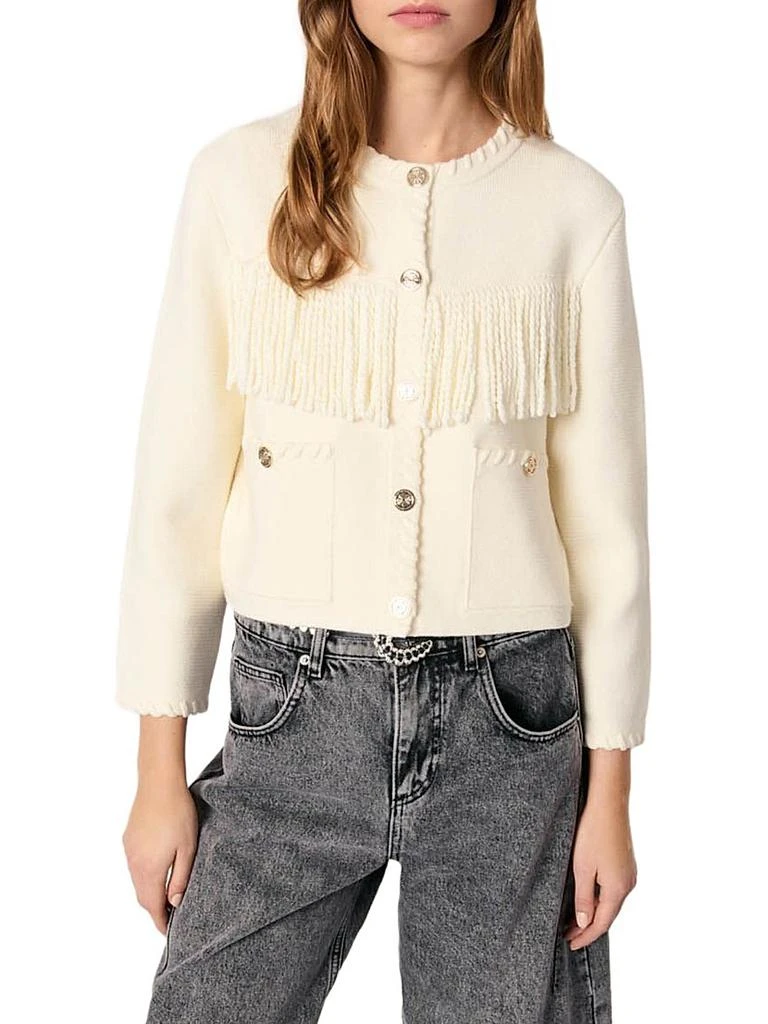 Maje Fringed Cardigan 2
