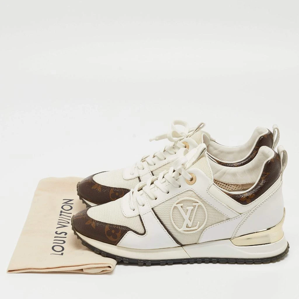 Louis Vuitton Louis Vuitton White/Monogram Canvas and Leather Run Away  Sneakers Size 36 9