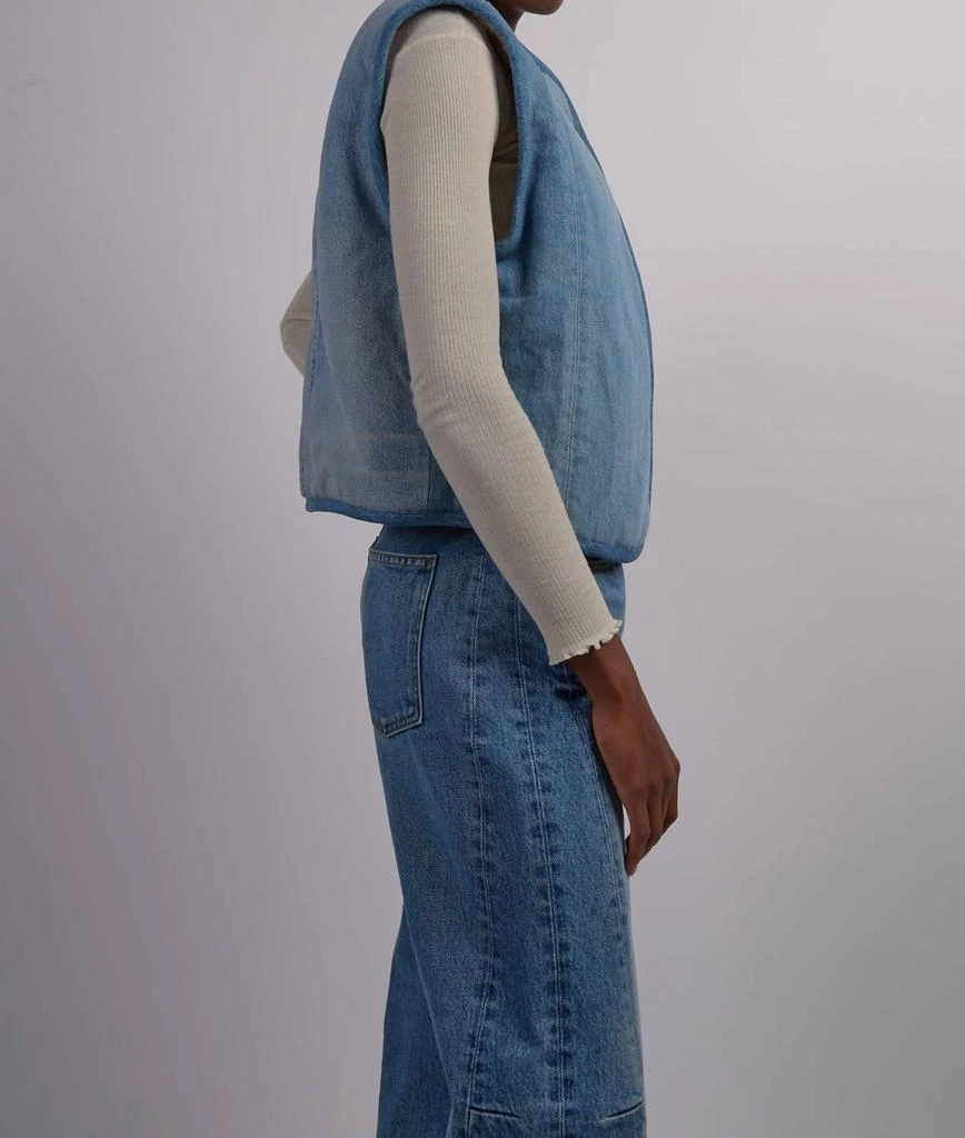 B Sides B Sides - Reversible Reworked Vintage Denim And Sherpa Vest 6