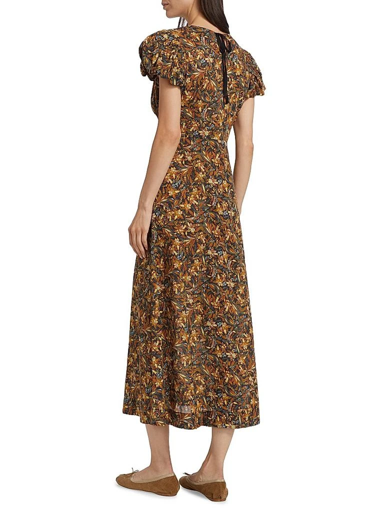 DÔEN Rhodia Floral Cotton Midi-Dress 5