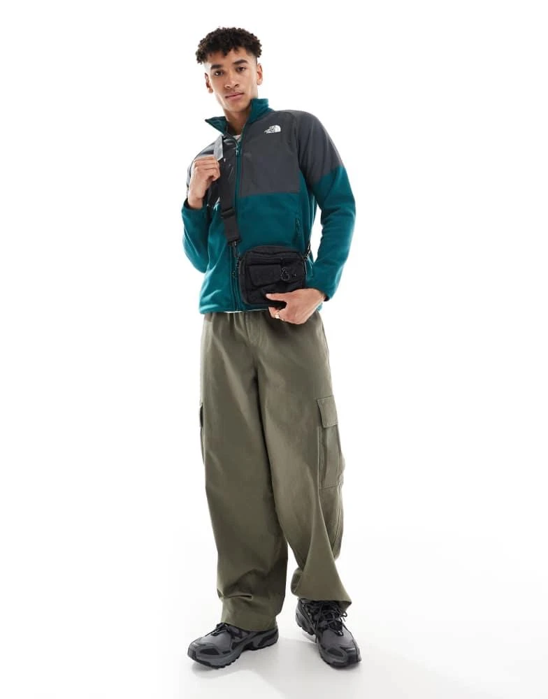 The North Face The North Face Glacier heavyweight full-zip fleece in green and grey 2