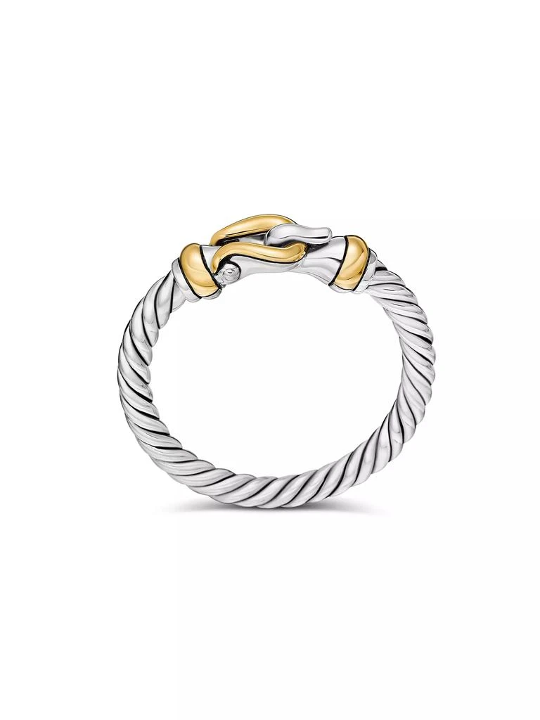David Yurman Petite Buckle Ring with 18K Yellow Gold 4