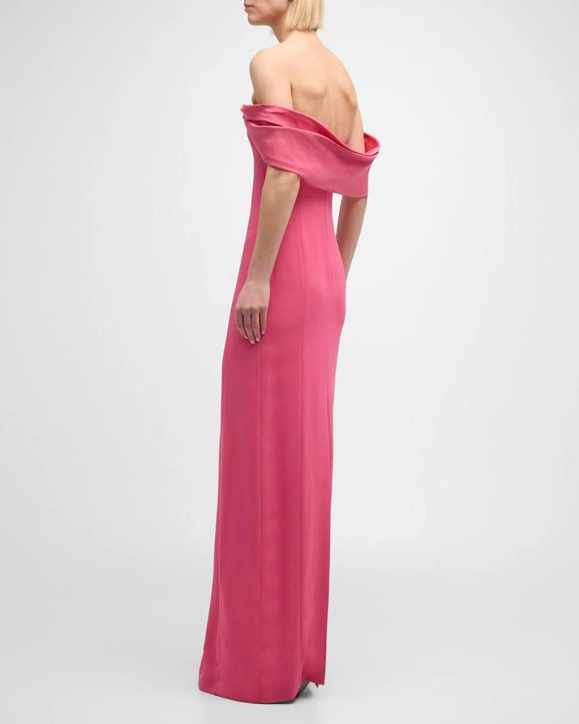 Oscar de la Renta Strapless Column Gown with Draped Detail 4