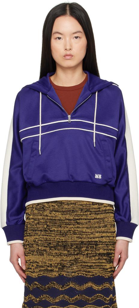WALES BONNER Navy Mantra Hoodie - Hoodies - Compare Prices