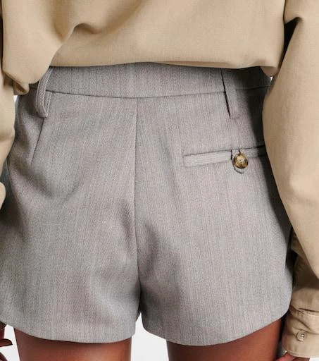 Stella McCartney High-rise wool-blend shorts 5