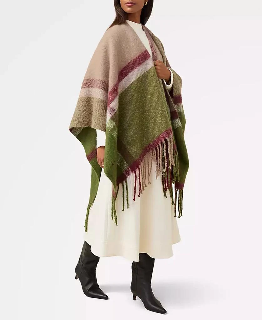 Radley Fluffy Check Poncho 2