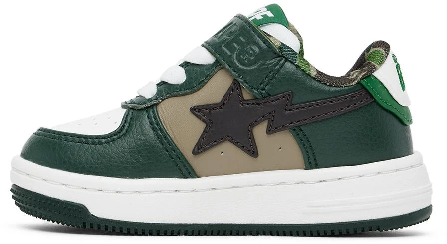 Bape Baby Green & White STA Sneakers 3