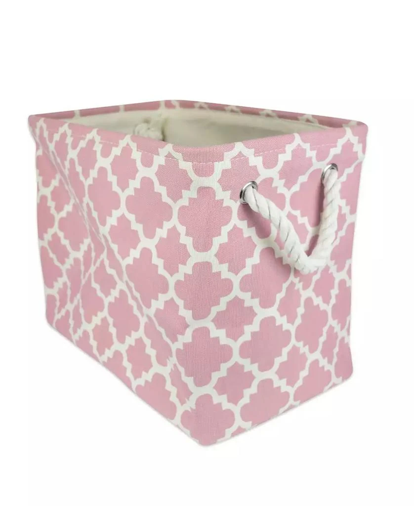 Design Imports Polyester Bin Lattice Rectangle Medium 1
