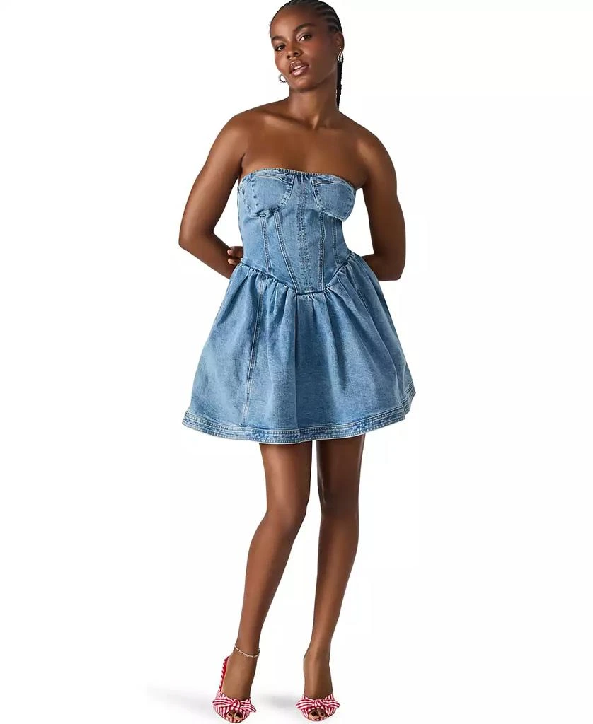 Steve Madden Women's Rina Strapless Corset Dress 1