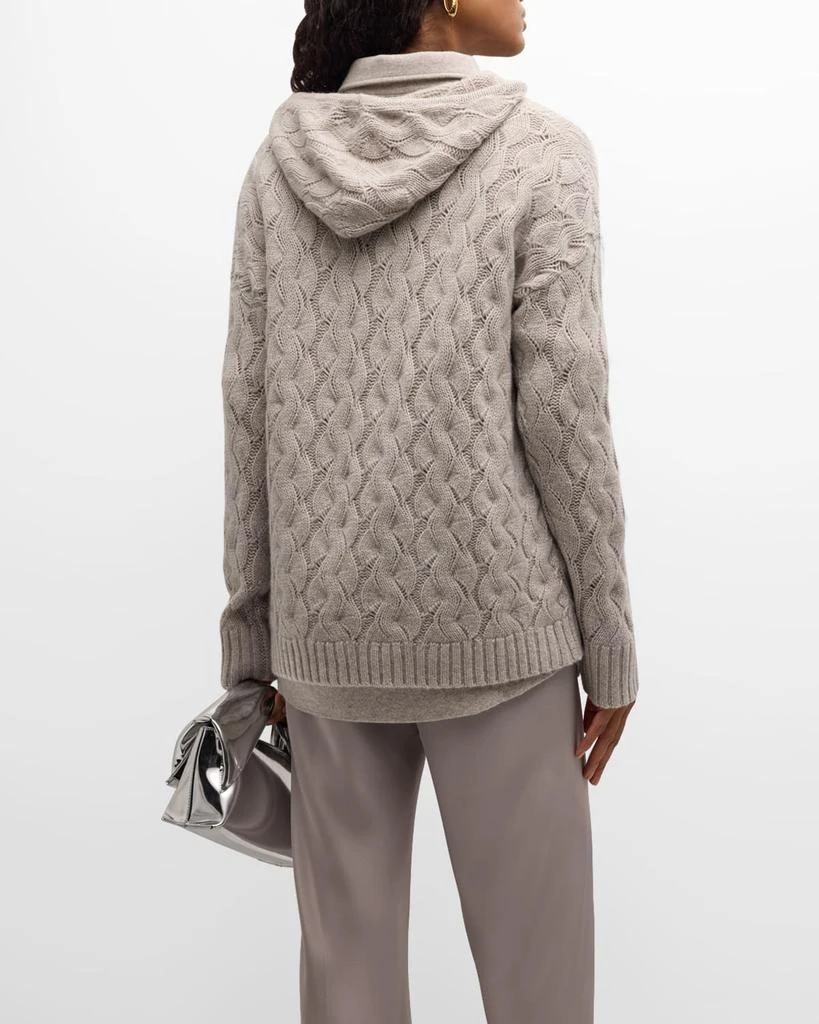 TSE Cashmere Cashmere Cable-Knit Hoodie 6