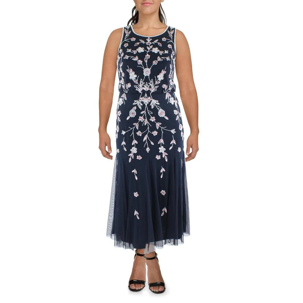 Adrianna Papell Womens Beaded Sleeveless Evening Dress 3