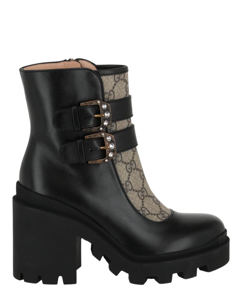 Gucci GG Supreme Ankle Accent Ankle Boots