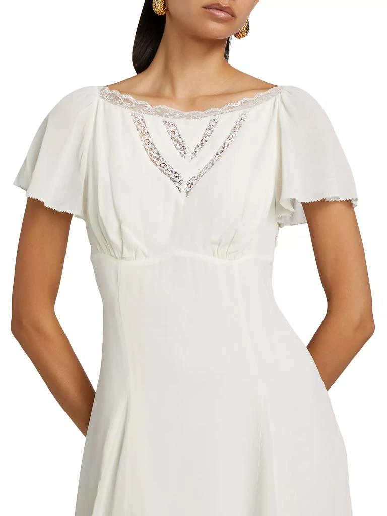 Reformation Malena Organic Cotton-Blend Flutter-Sleeve Minidress 6