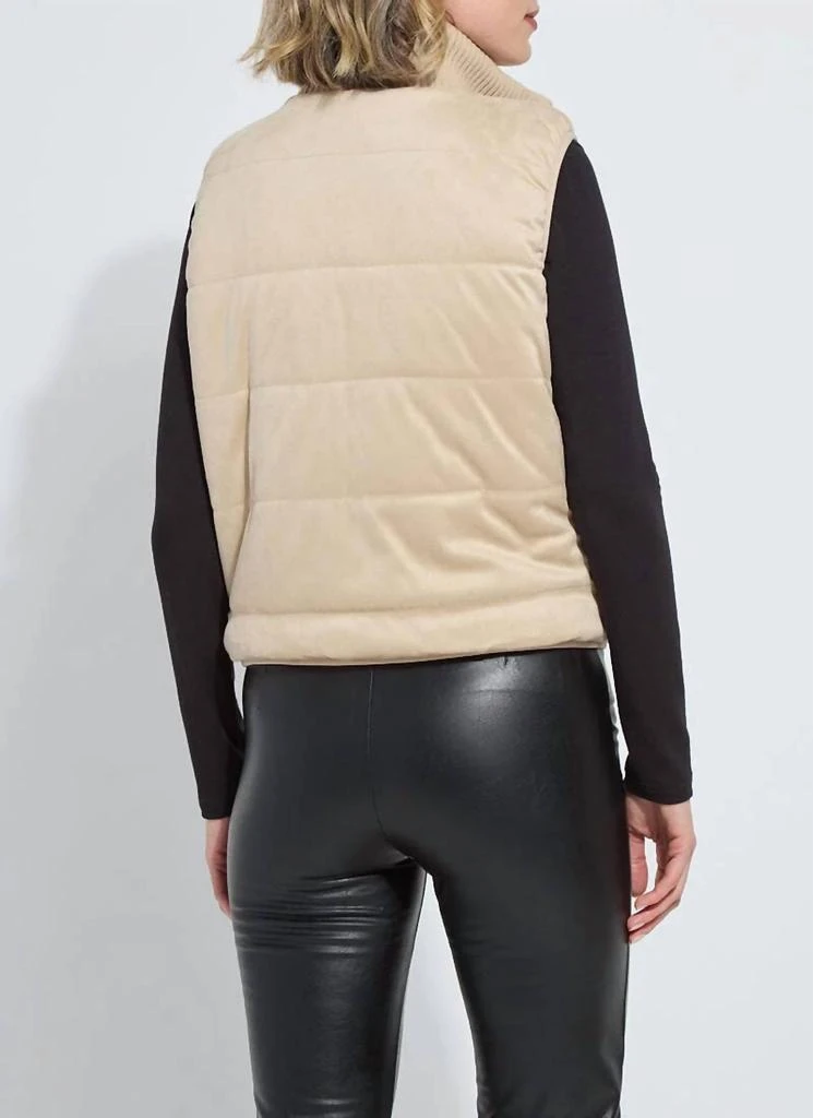 Lyssé Petra Reversible Puffer Sweater Vest In Beige 2