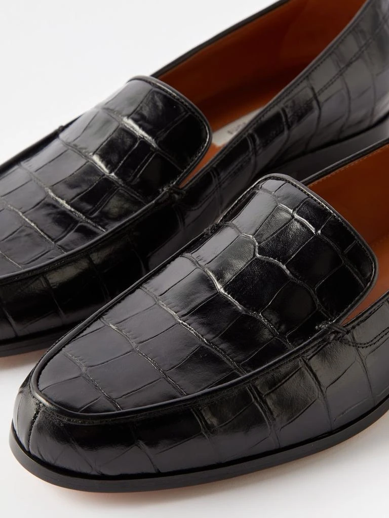 Emme Parsons Danielle croc-effect leather loafers 3