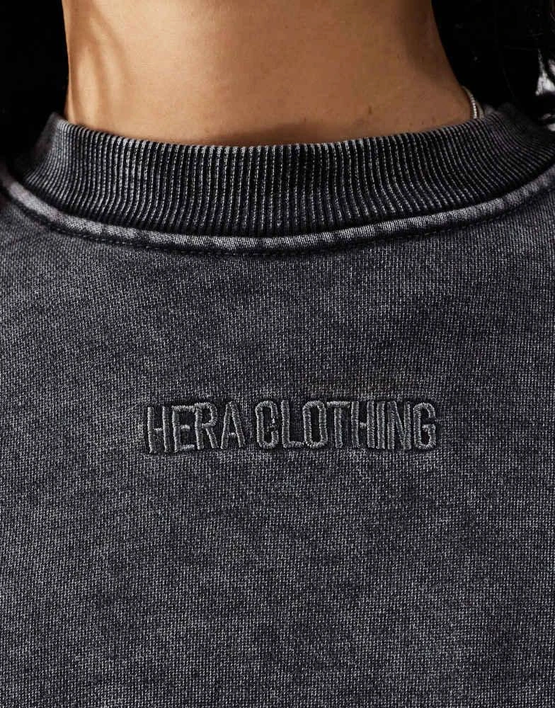 HERA Hera Womens washed sweatshirt in black 3