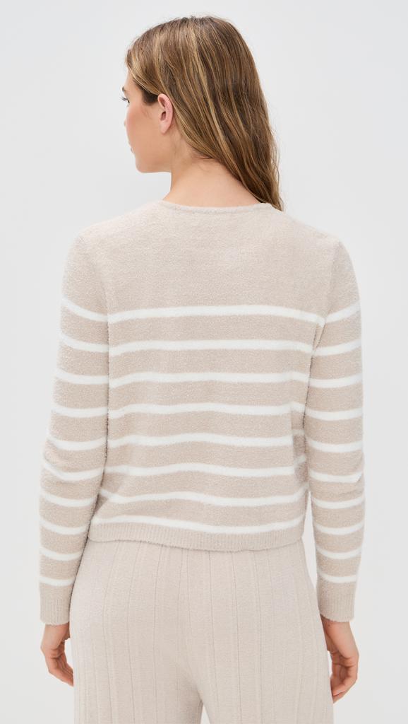 Barefoot Dreams Cozy Chic Lite Striped Cardigan with Button
