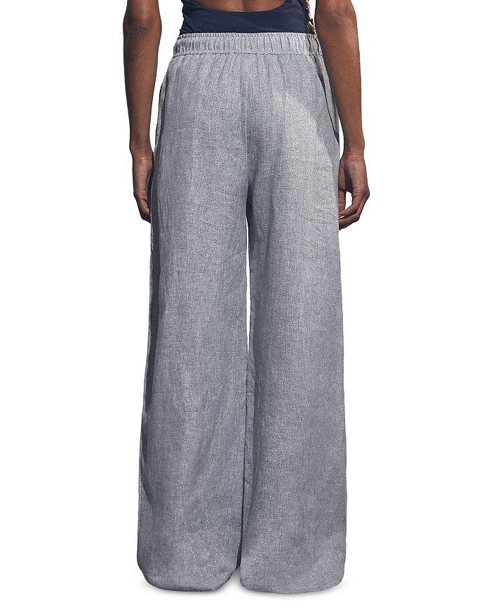 REISS Petite Willow Linen Wide Leg Trousers