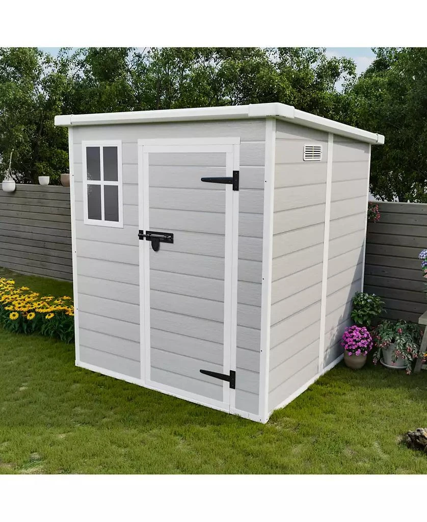 Streamdale Furniture 6x6 FT Waterproof Resin, Lockable Doors Outdoor Storage Shed 2