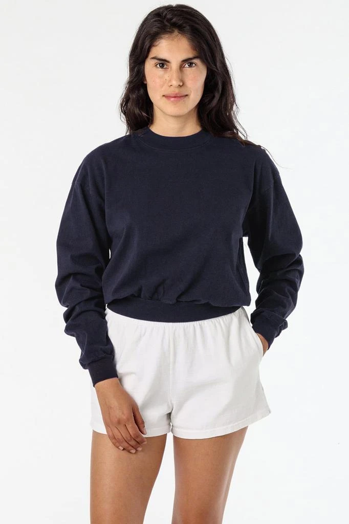 Los Angeles Apparel 1804GD - Long Sleeve Garment Dye Cropped Mockneck 9