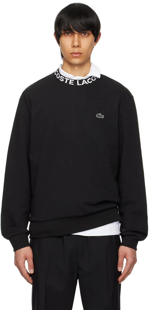 Lacoste Black Jacquard Sweatshirt 1