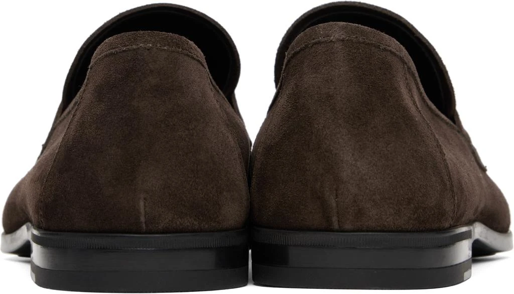 Tom Ford Brown Suede Sean Twisted Band Loafers - Business  display picture 2