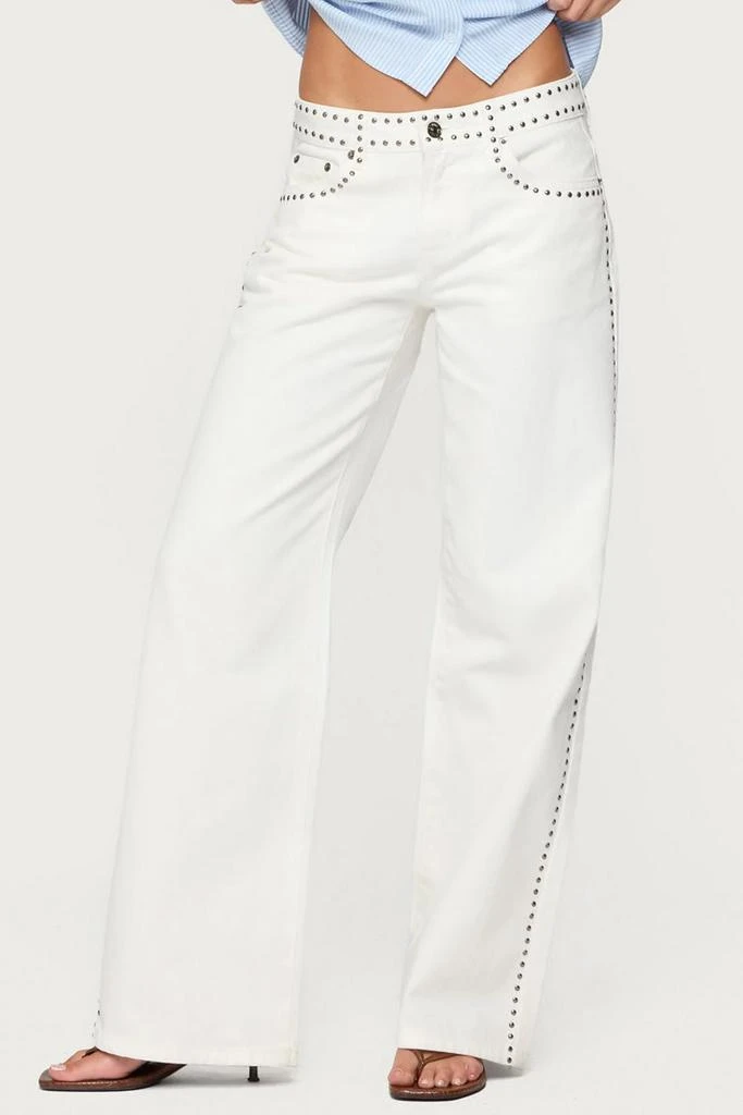 Edikted Edikted Quincy Studded Low Rise Jeans 3