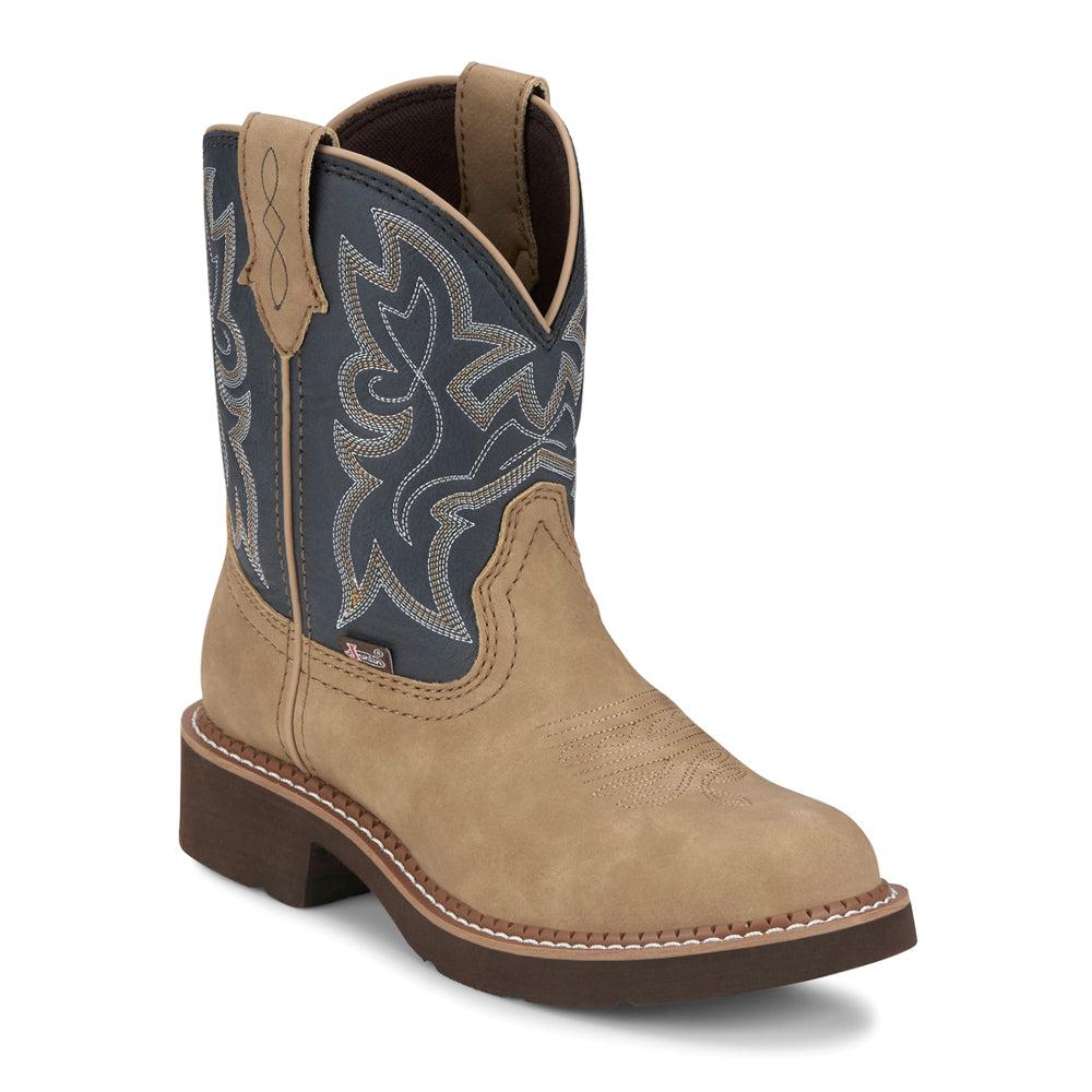 Justin Boots Kay 8 Inch Embroidered Round Toe Cowboy Boots