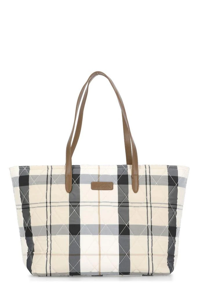 Barbour Barbour Wetherham Checkered Quilted Tote Bag 1