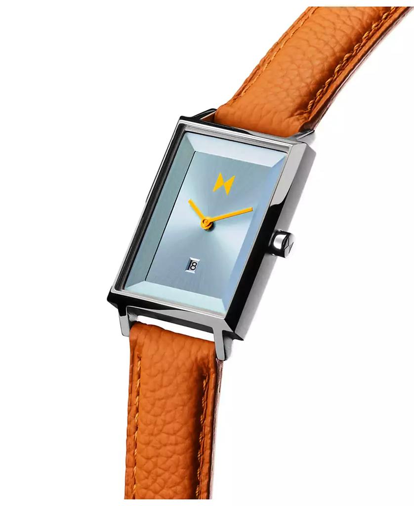 MVMT Women's Quartz Signature Square Tan Leather Watch 24mm