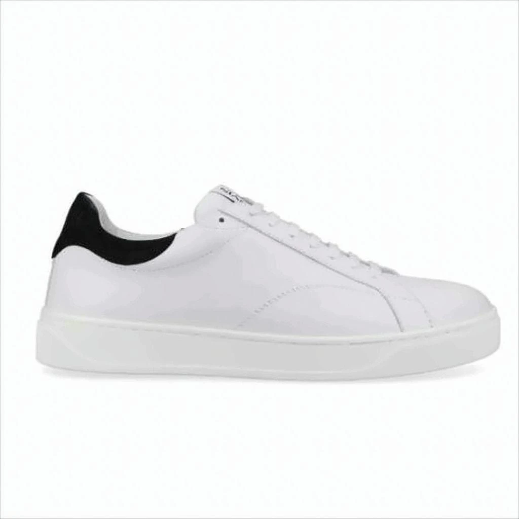 Lanvin Low-Top Calf Leather Sneakers with Contrasting Heel Tab 2