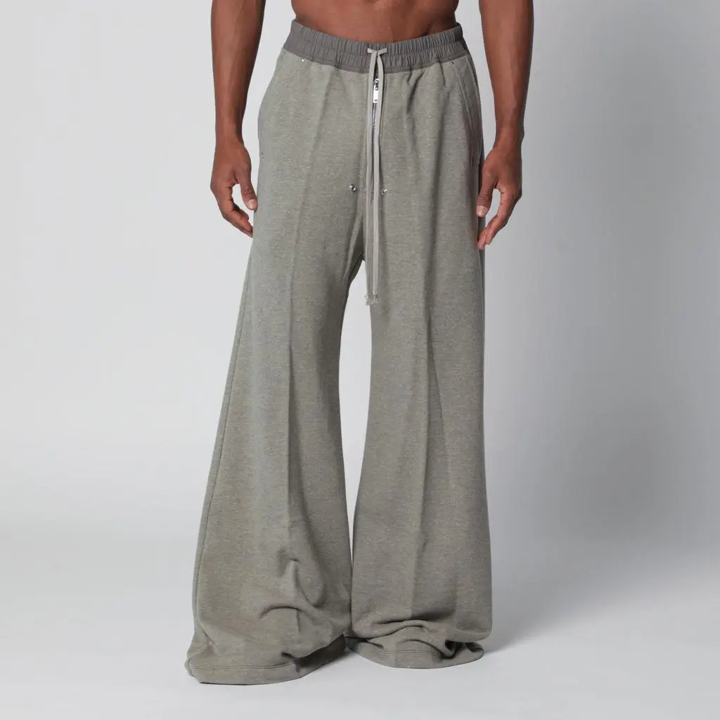 DRKSHDW Geth Belas wide-leg drawstring cotton-blend trousers in grey