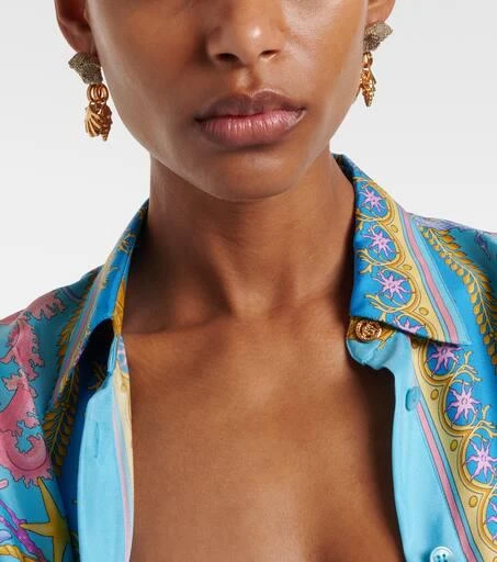 Versace La Medusa embellished drop earrings 6
