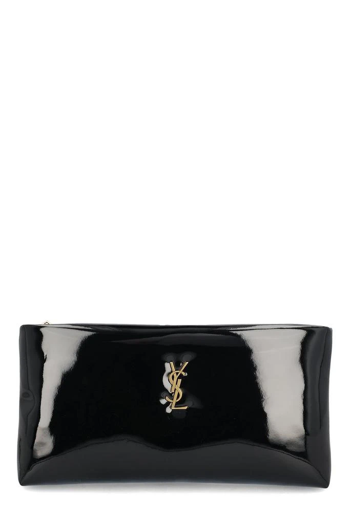 Yves Saint Laurent Saint Laurent Calypso Logo Plaque Clutch Bag 1