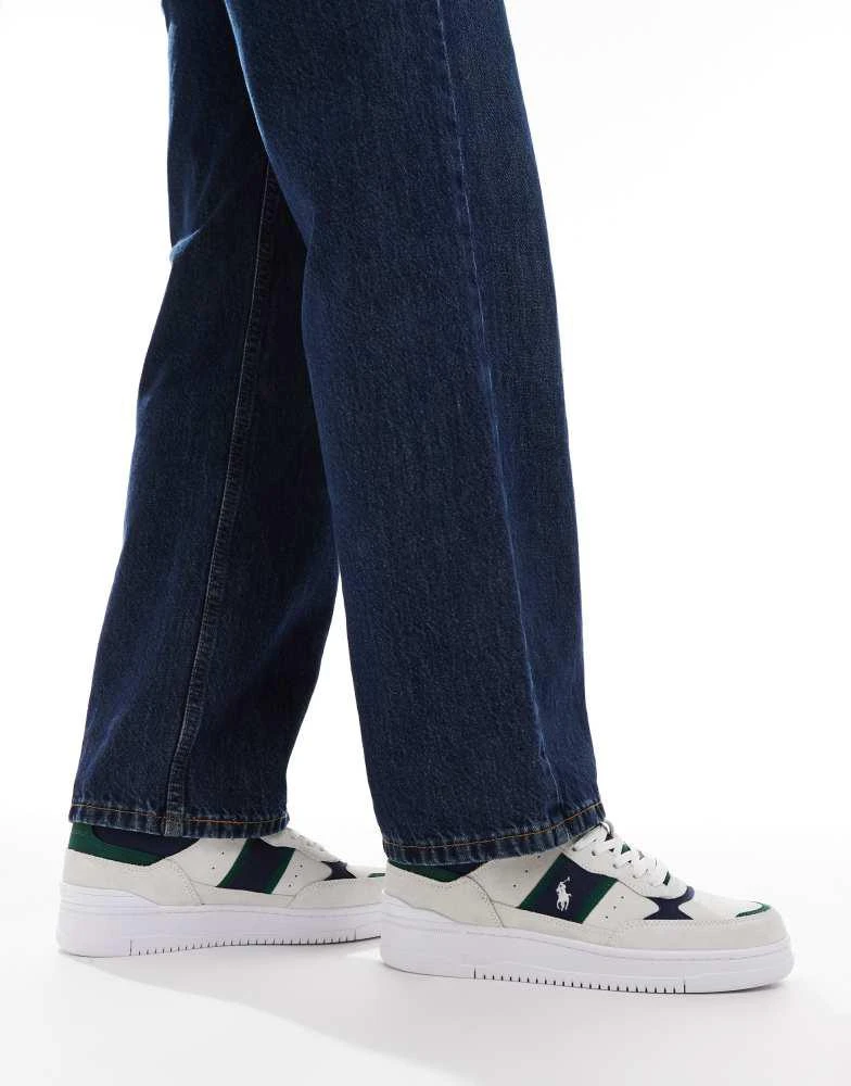 Ralph Lauren Polo Ralph Lauren Masters Sport 125 trainer in off white, green and blue 3