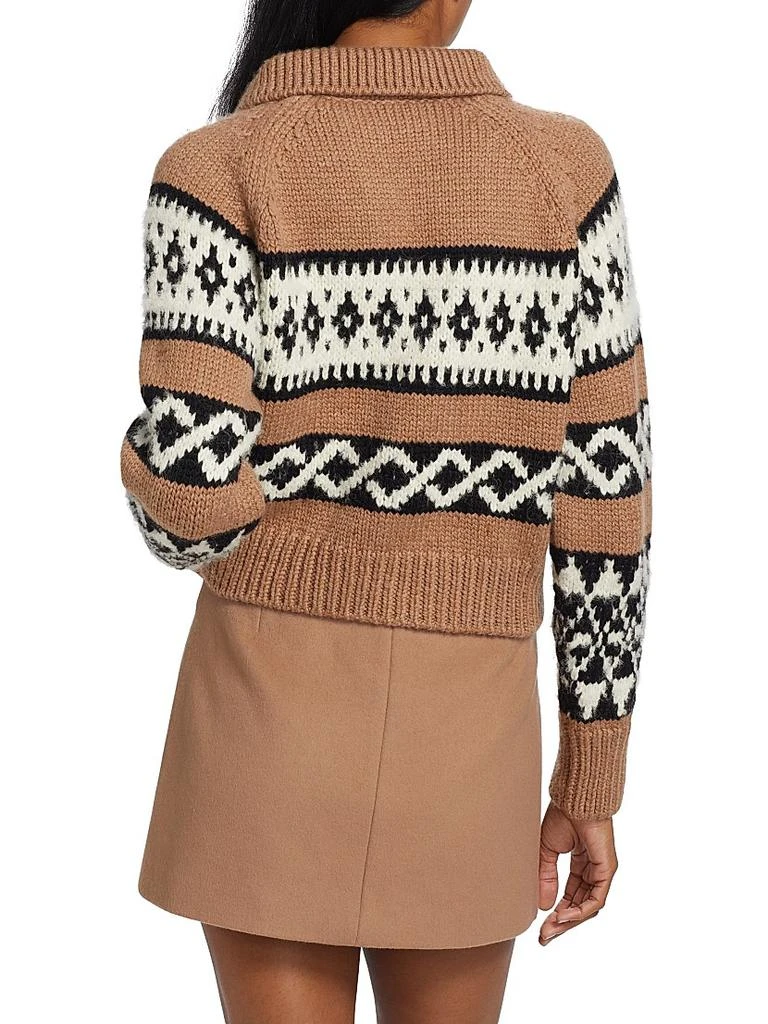 A.L.C. Carter Intarsia Merino-Wool Half-Zip Sweater 5