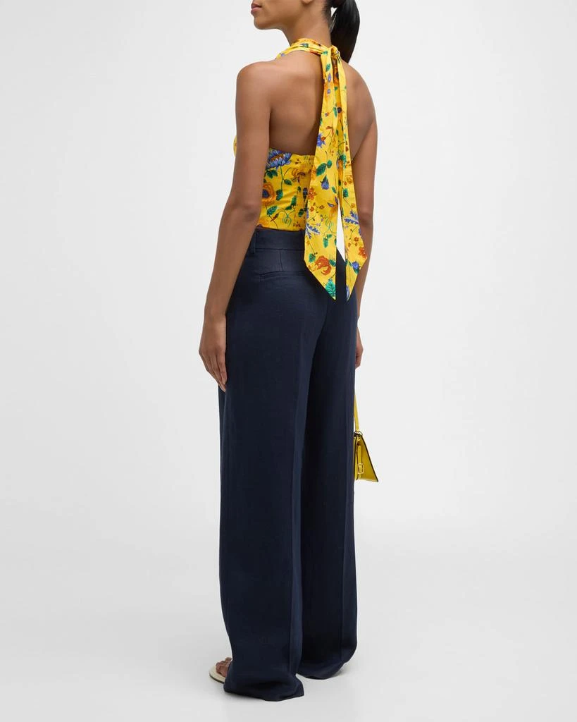Cara Cara Piana Floral Cotton Poplin Halter Top 6