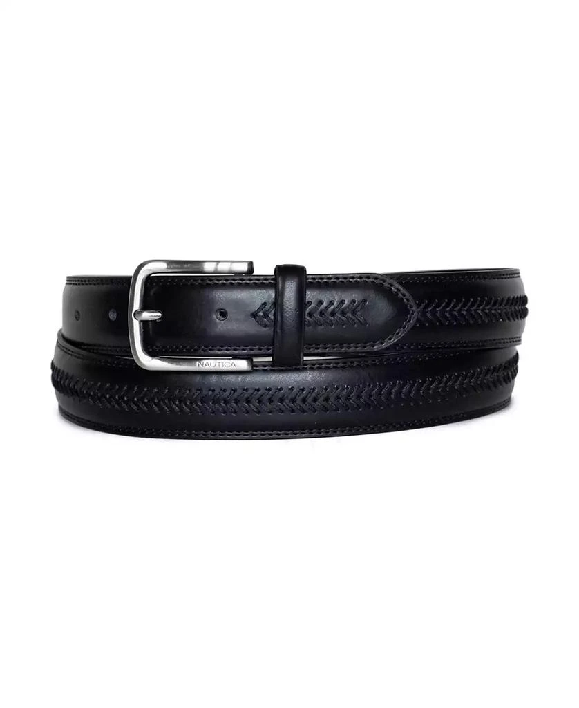 Nautica Men's Leather Belt with Lacing 1