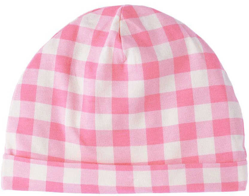 Mini Rodini Baby Pink Check Beanie 1