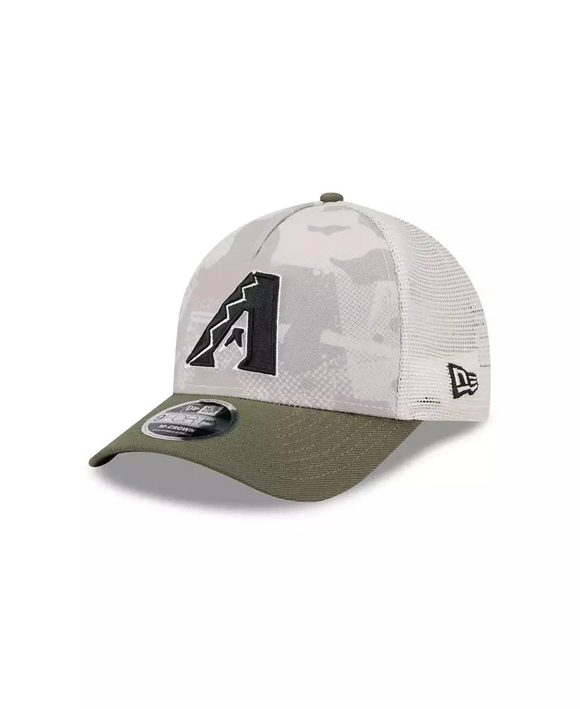 New Era Men's Light Beige/Olive Arizona Diamondbacks 2025 Armed Forces Day 9FORTY M-Crown A-Frame Adjustable Hat 1