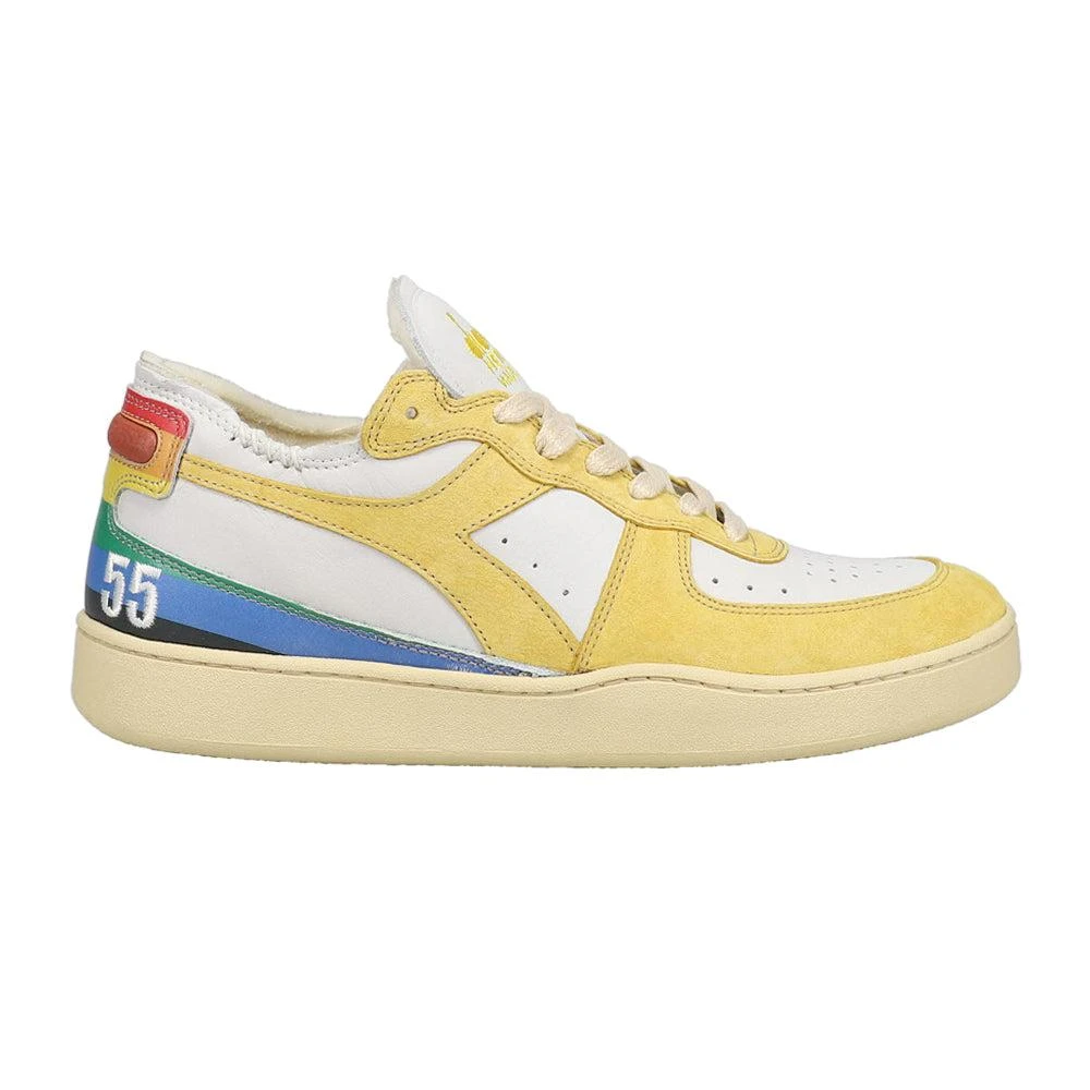 Diadora Mi Basket Row Cut Denver 55 Lace Up Sneakers 1