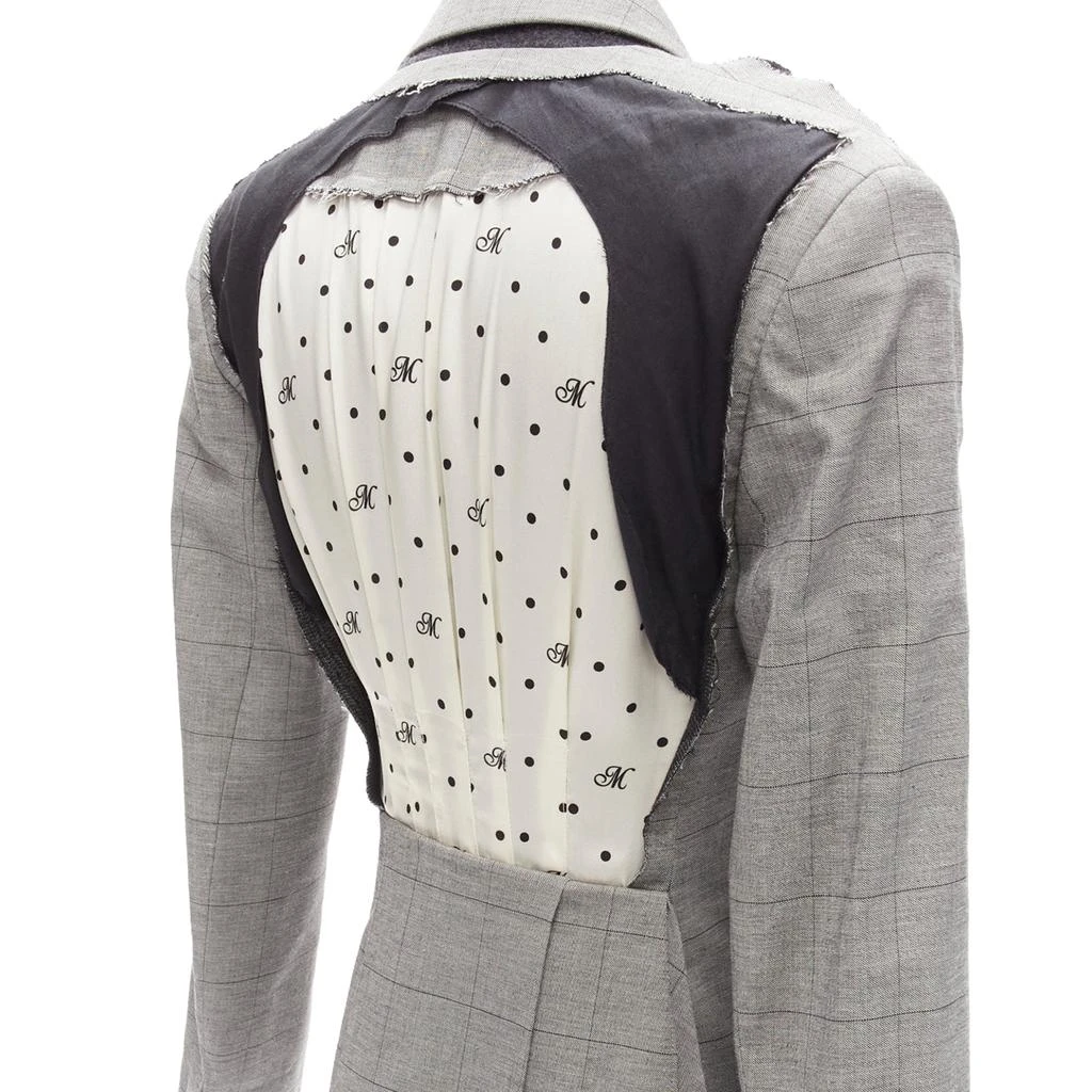 Monse wool cotton deconstructed draped asymmetric blazer jacket 2