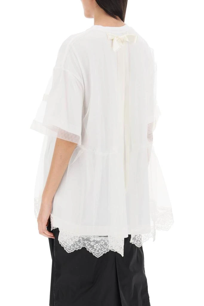 Simone Rocha Simone rocha tulle top with lace and bows 3