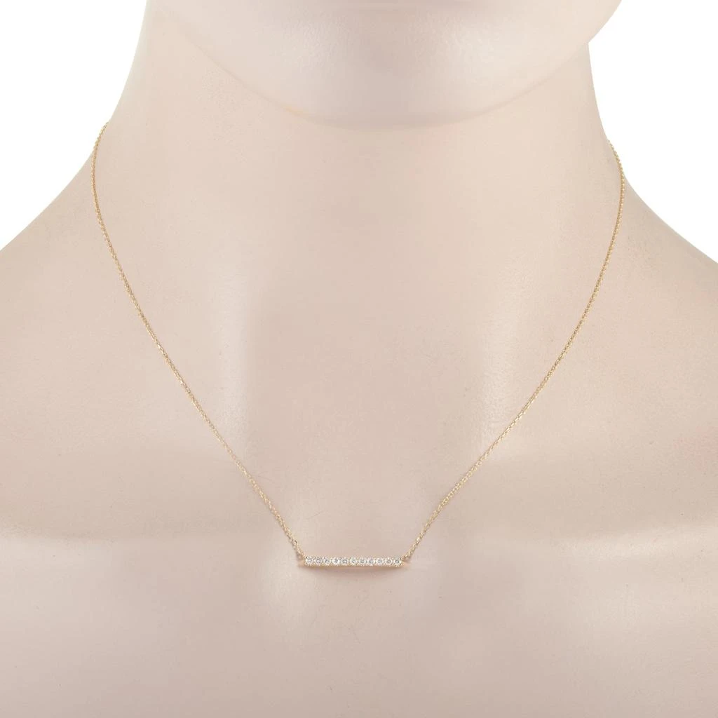 Non Branded 14K Yellow Gold 0.25 ct Diamond Pendant Necklace 2
