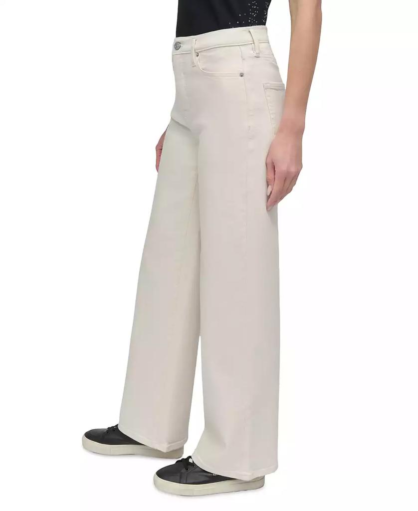 DKNY Women's High-Rise Tailored Wide-Leg Jeans