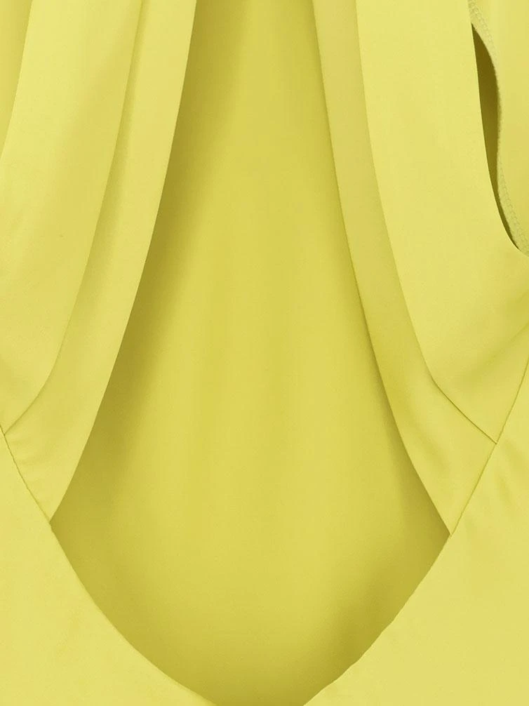 ACTUALEE Satin long dress with neckline on the back 3