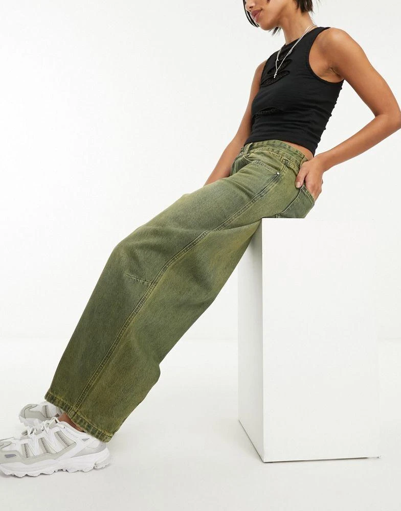 The Ragged Priest The Ragged Priest unisex 90s green wash dad jeans 5